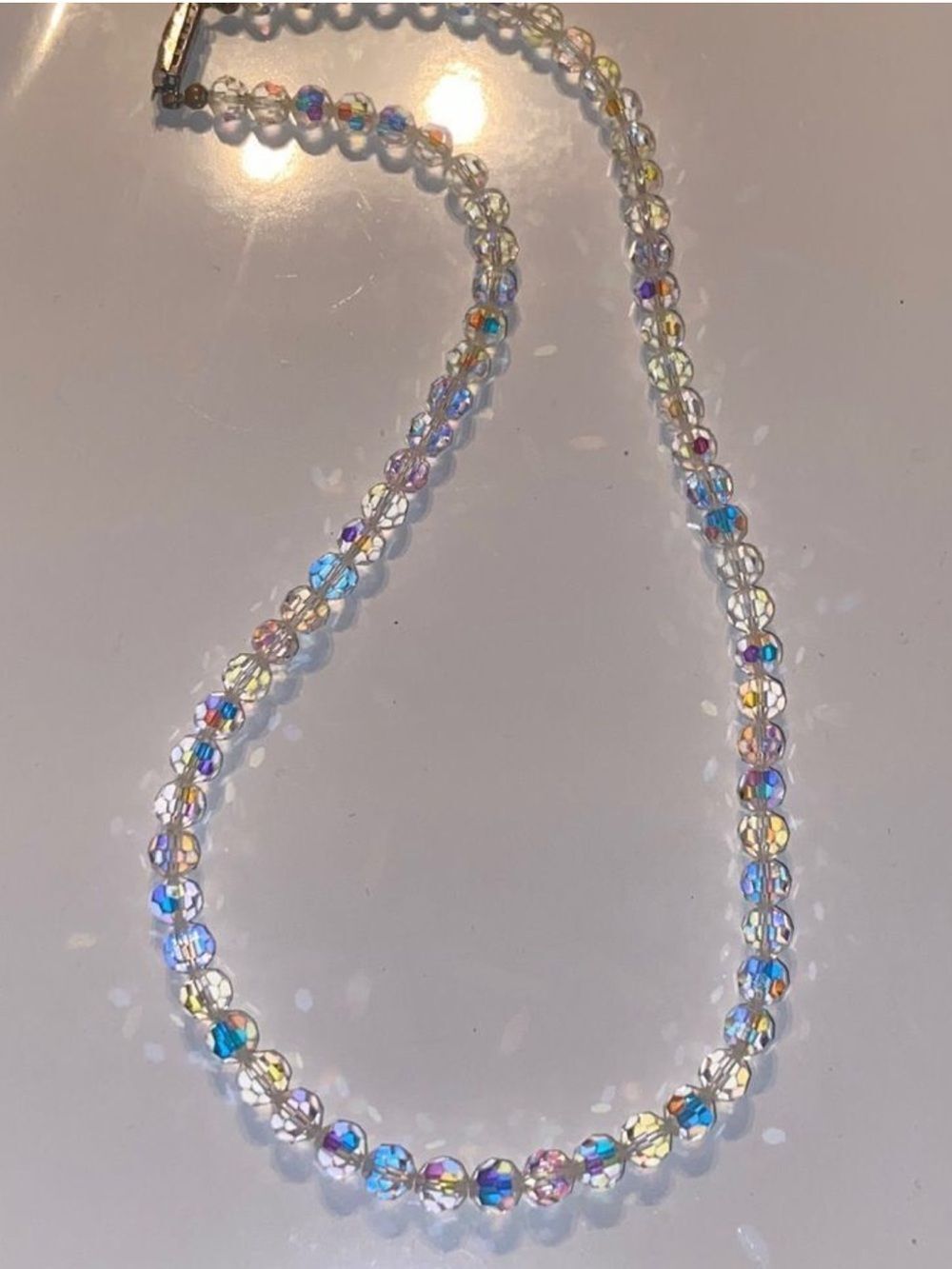 Vintage Aurora Boreales Cristal Necklace